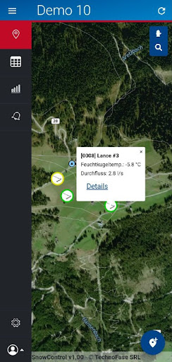 Android application SnowControl screenshort