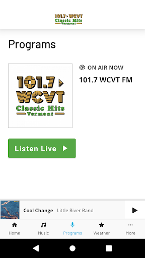 101.7 WCVT Classic Hits Screen 3