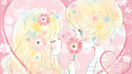 Wallpaper Flowery Kiss Screen 3