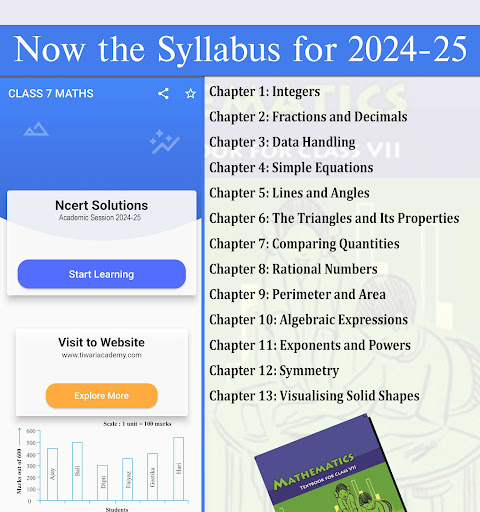 Android application Class 7 Maths Solution 2024-25 screenshort