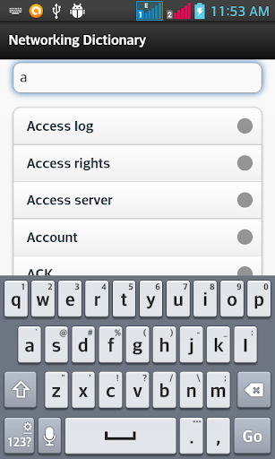 Networking Dictionary Screen 2