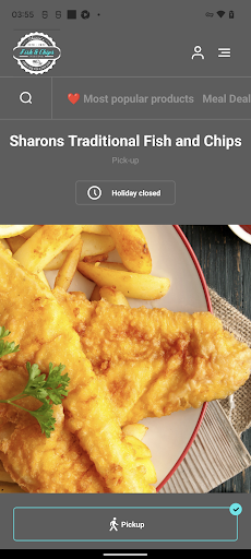 Android application Sharon's Fish & Chips screenshort