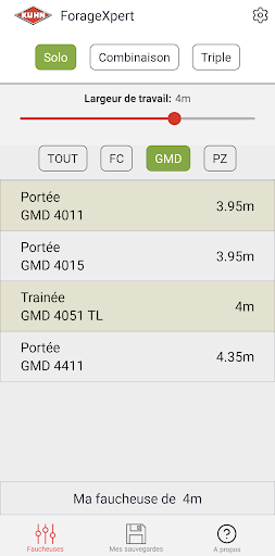 Aperçu de l'application