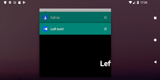 "Left turn!" Screen 2