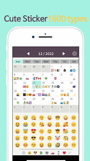Android application Sticker Calendar: EmojiPlanner screenshort