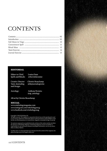 Screenshot of Witchology Magazine