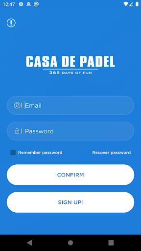 Android application Casa De Padel screenshort