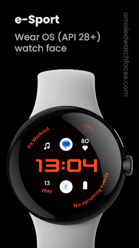 Android application e-Sport: Watch face screenshort