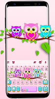 screenshot of Lovely Owls Keyboard Theme