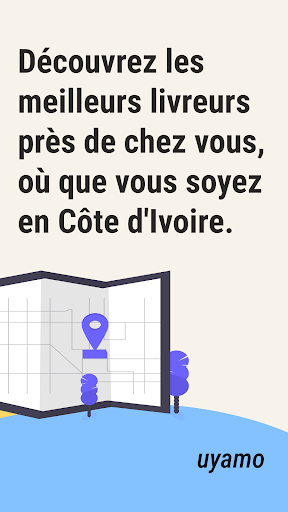 Android application Uyamo - Recherche des livreurs screenshort