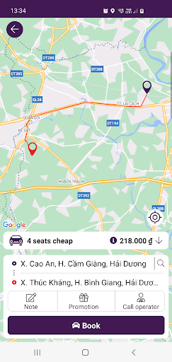Taxi 587 Chí Linh Screen 2