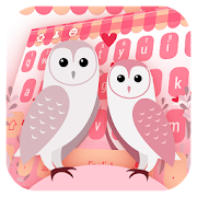 Pink twins Owl keyboard  Icon