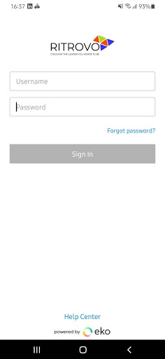 Android application ritrovo screenshort