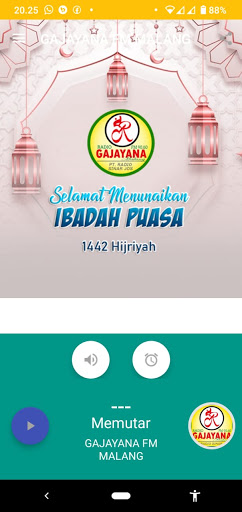 Android application GAJAYANA FM MALANG screenshort