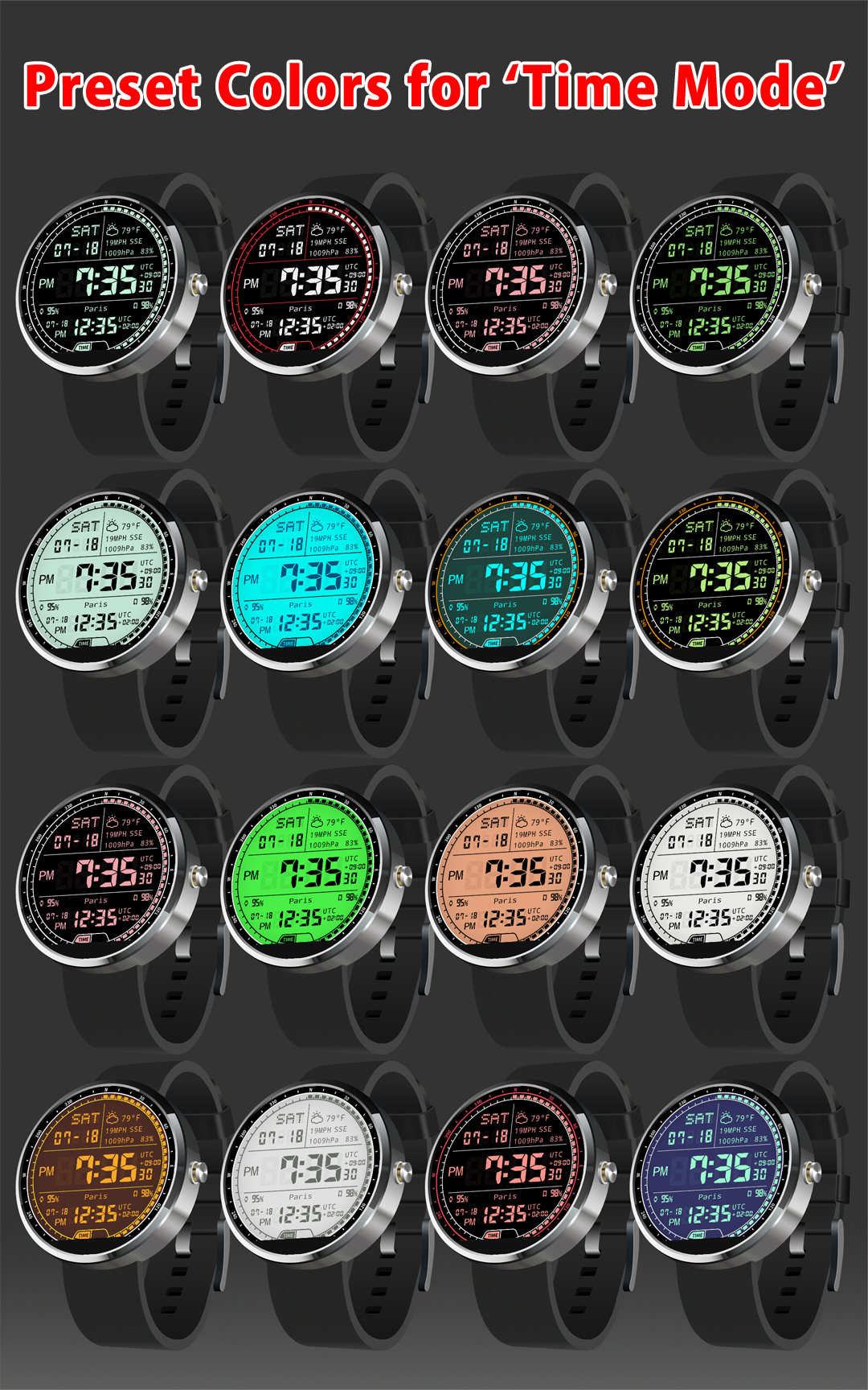 Android application M01 Watch Face for Moto 360 screenshort