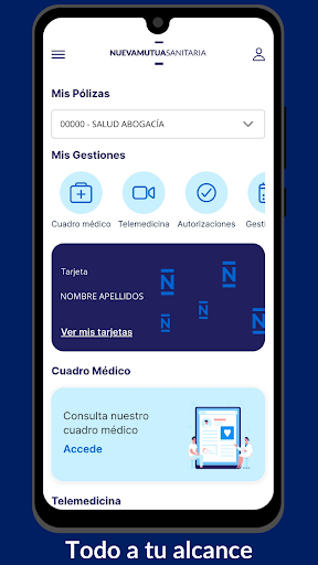 Android application Nueva Mutua Sanitaria screenshort
