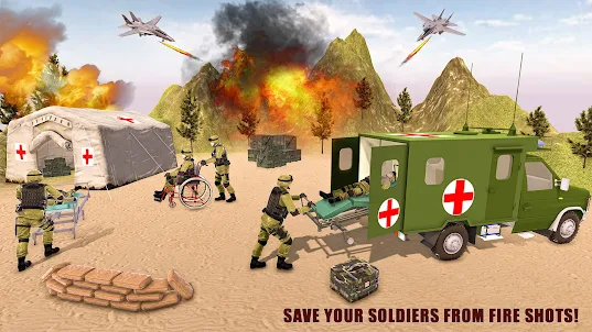 Resgate de ambulância exército