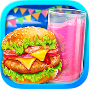 Fast Food - Hamburger & Icy Juice Fun  Icon