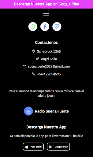 Radio Suena Fuerte Screen 2