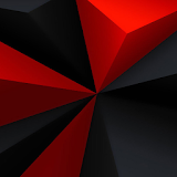3D Black and Red icon