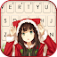 Christmas Cat Girl Keyboard Ba