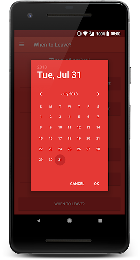 When to Leave? Screen 2