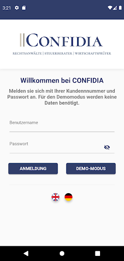 Android application CONFIDIA screenshort
