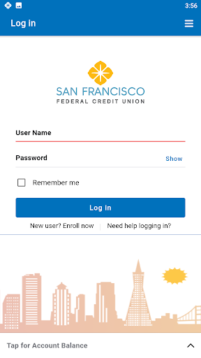 Android application San Francisco FCU Mobile screenshort