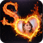 Cover Image of Download Fire Text Photo Frame : Flaming Text & Alphabets 1.8 APK