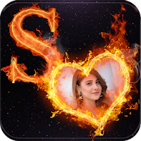 Fire Text Photo Frame : Flaming Text & Alphabets