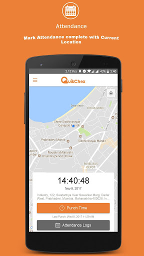 Android application Quikchex screenshort