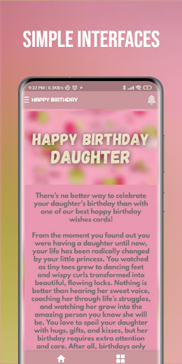 Android application Happy Birthday Daughter screenshort