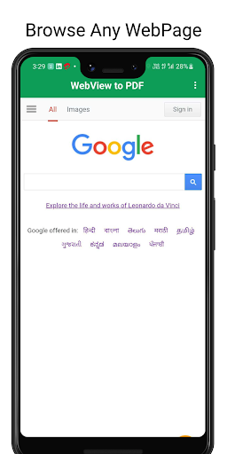 Android application webview to pdf screenshort