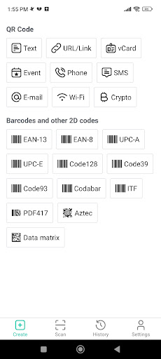 Android application QR Master: Design your code screenshort