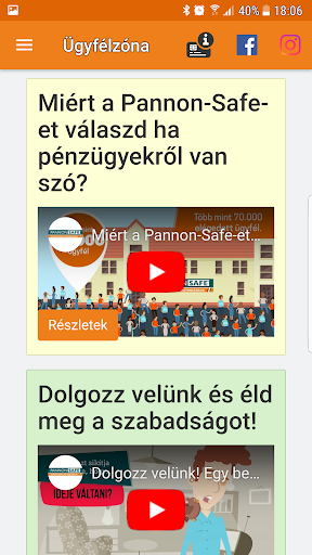 Pannon-Safe Ügyfélzóna alkalma Screen 2