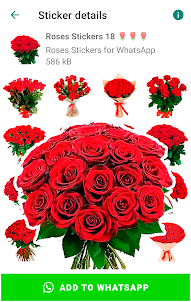 Розы стикеры для WhatsApp