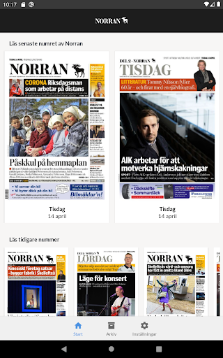 E-tidning Norran Screen 3