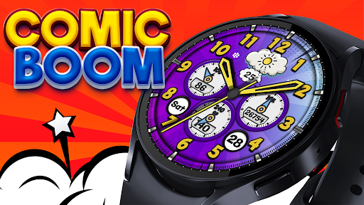 Comic Boom Analog Watch Face screenshot 18