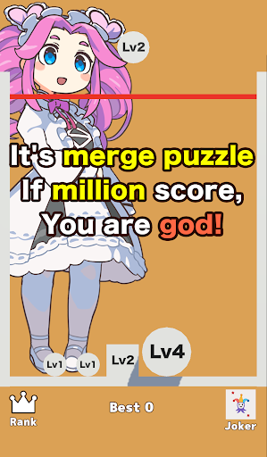 Android application Level merge puzzle screenshort