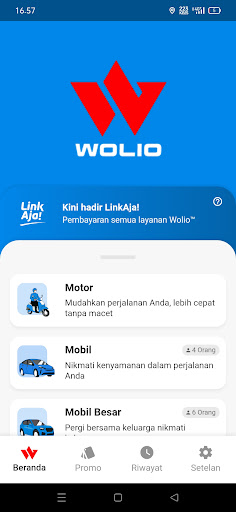 Wolio - Transportasi Online Screen 2