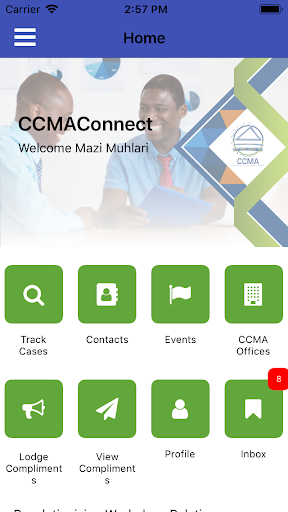 CCMAConnect Screen 2