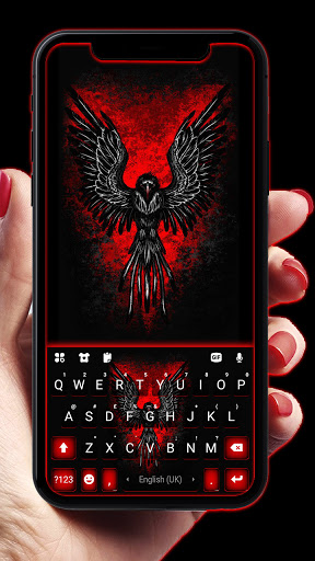 Android application Red Fire Eagle Keyboard Backgr screenshort