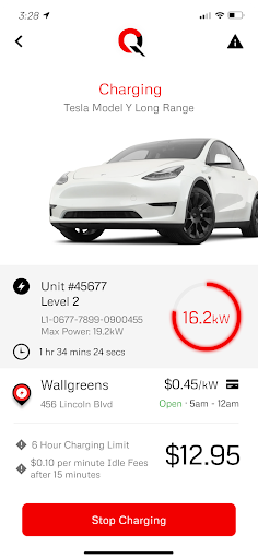 QCharge App Screen 3