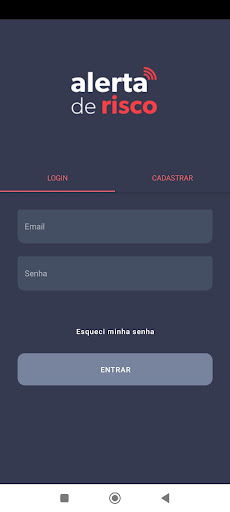 Android application Alerta de Risco screenshort