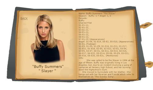 Buffy and Angel Character Data 0.1.7 APK + Mod (المال غير محدود) إلى عن على ذكري المظهر