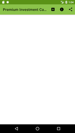 Android application Investment Calculator screenshort