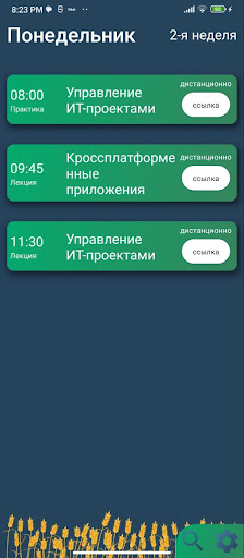 Расписание КубГАУ Screen 3