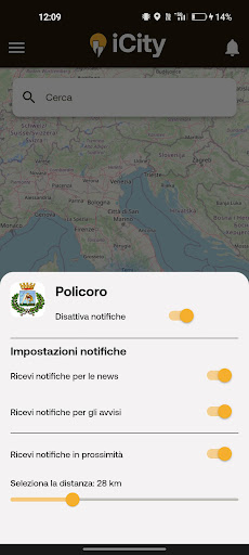 iCityApp Screen 2