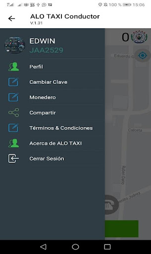 Android application ALO TAXI Conductor screenshort