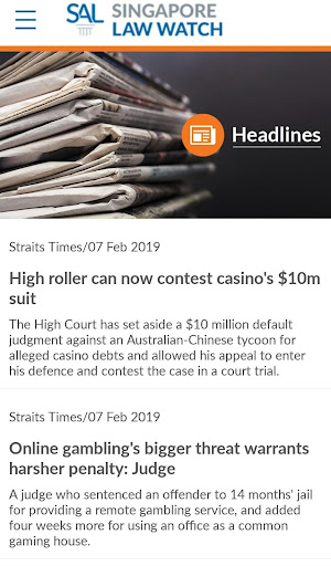 Android application Singapore Law Watch screenshort